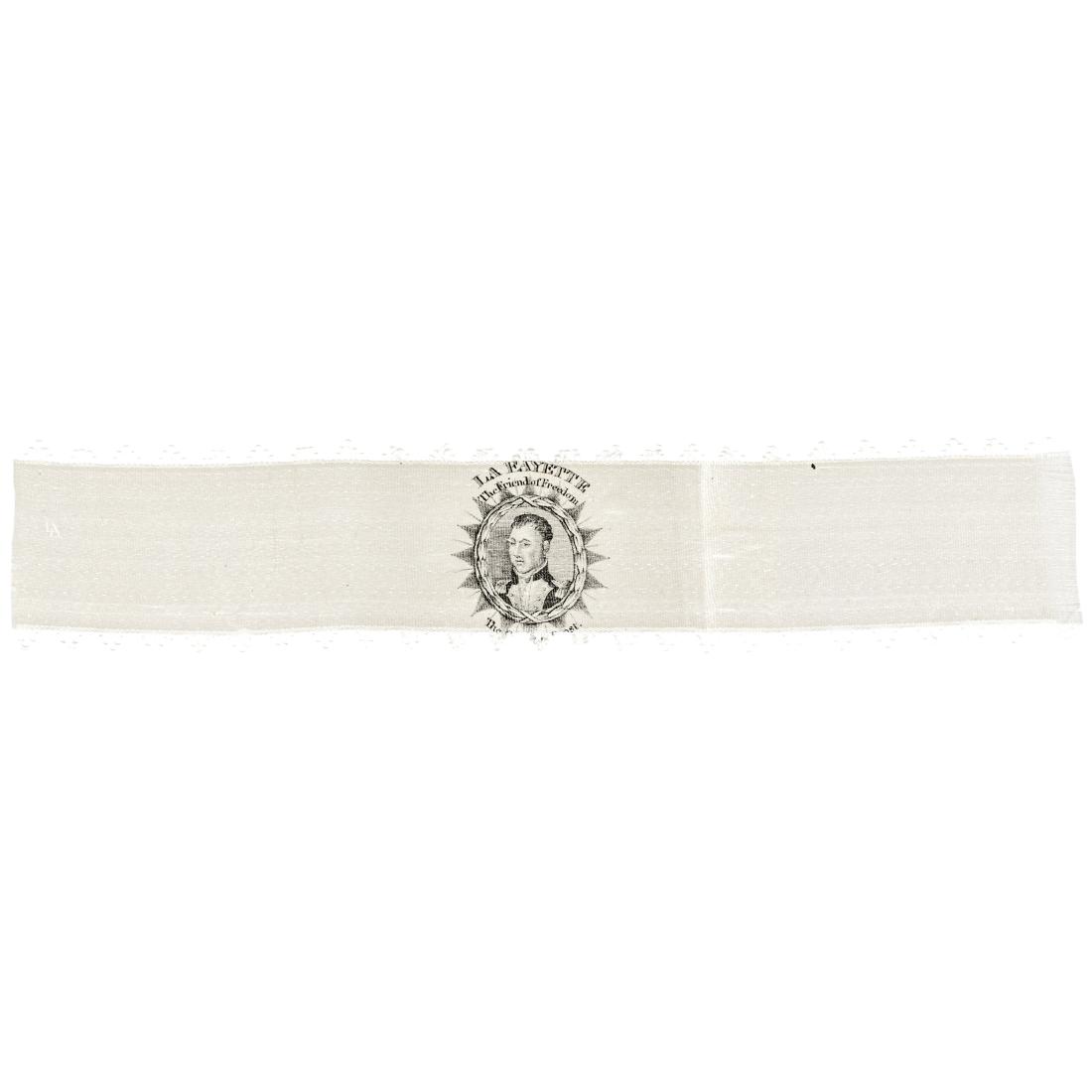 c. 1824 LA FAYETTE Commemorative Silk Ribbon (1 of 2)