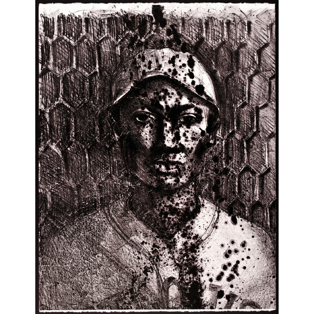 Negro Baseball League Lithograph OUT AT HOME (1 of 2)