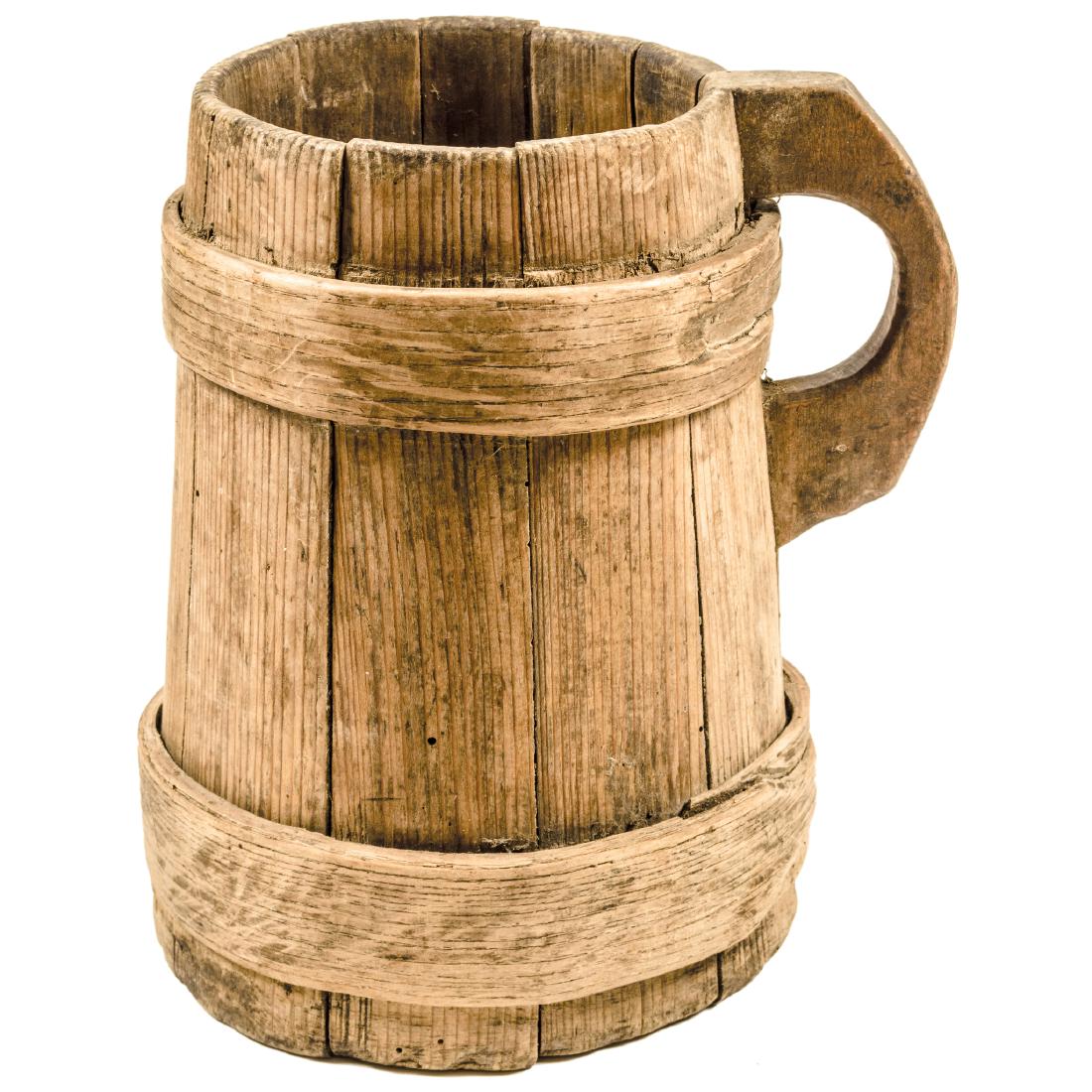 Revolutionary War Era Staved Wooden Tankard (1 of 6)