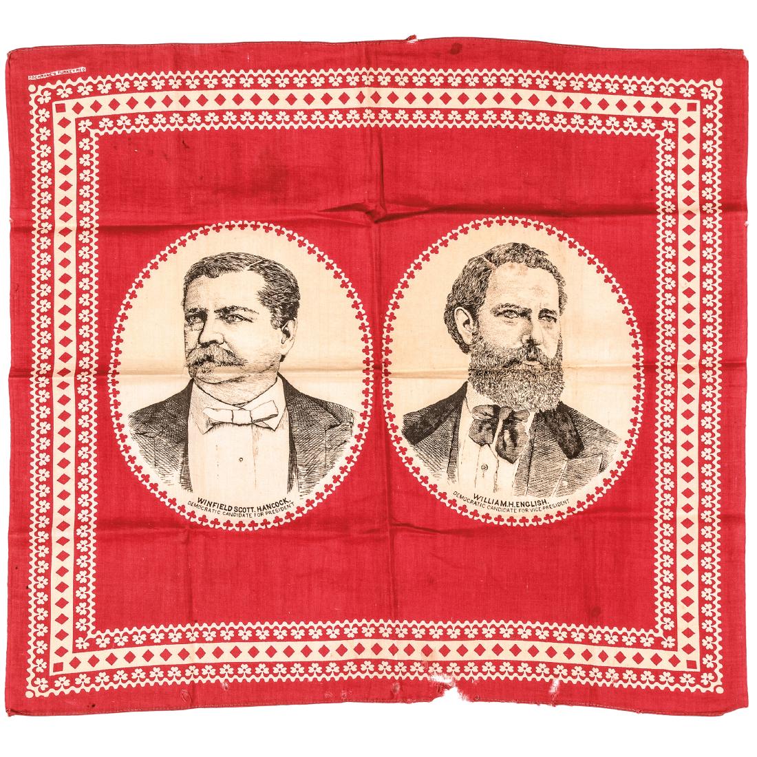 1880 Hancock/English President Campaign Bandana (1 of 3)