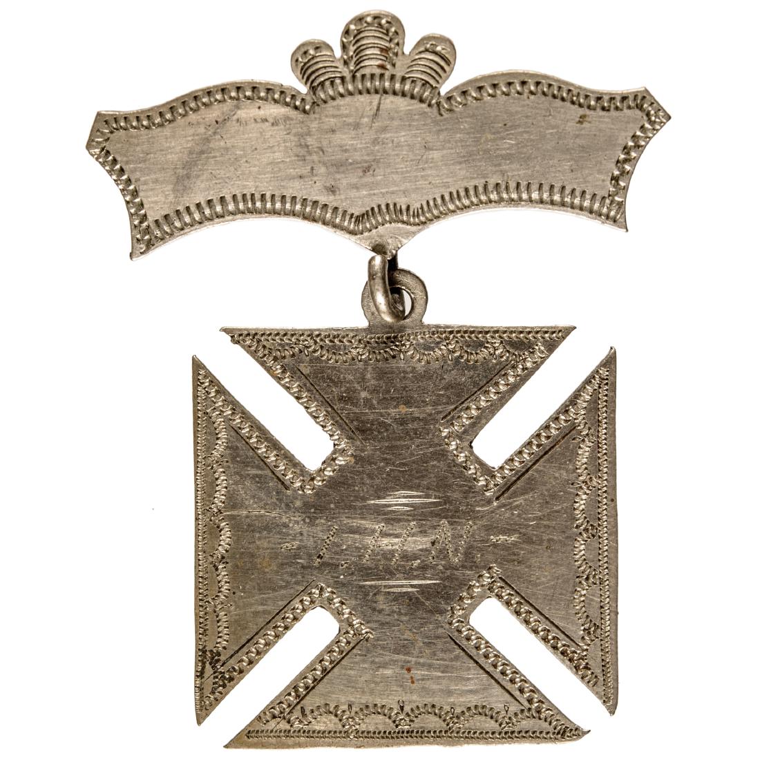 c. 1862 Silver Civil War Union 19th Corps Badge (1 of 3)