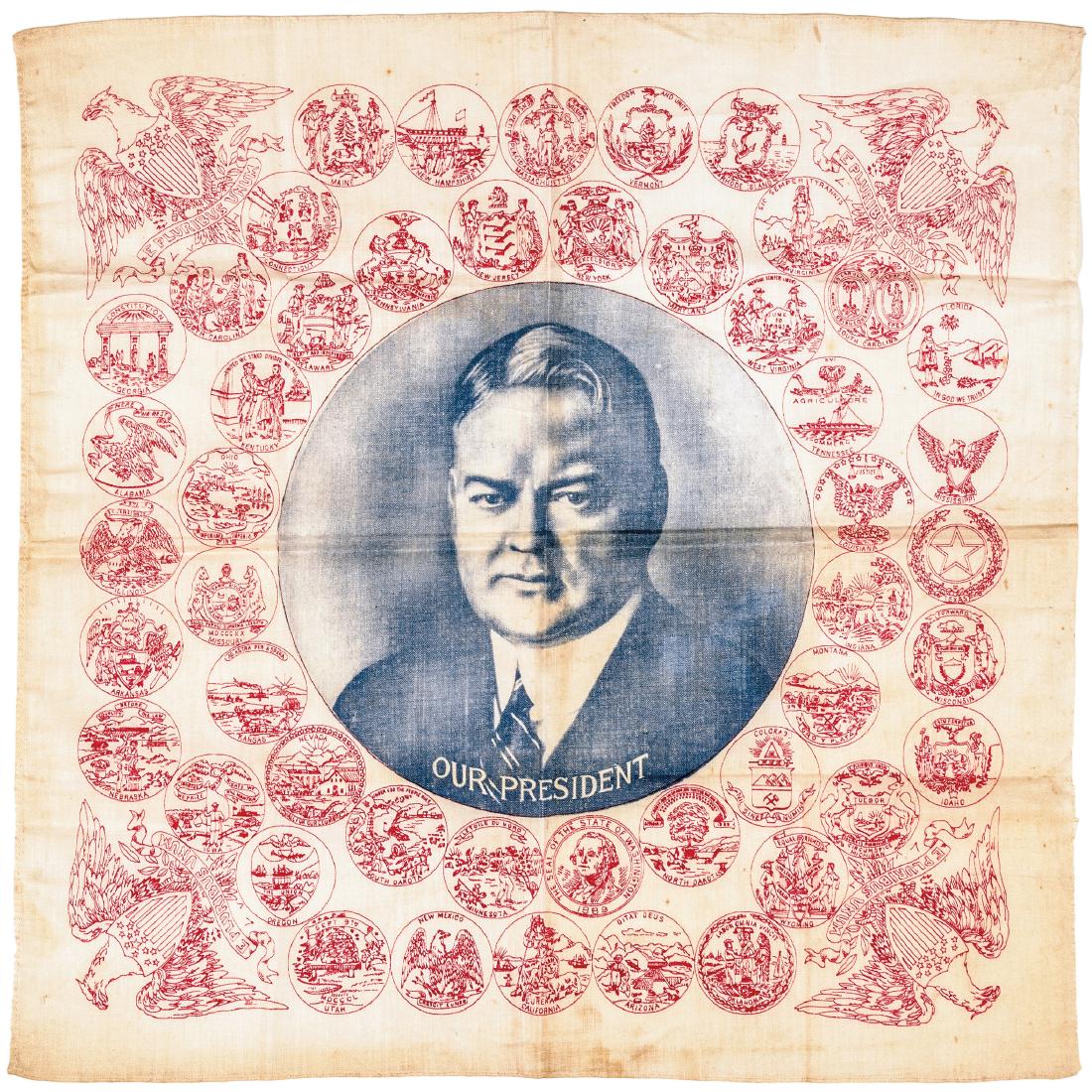 1932 Herbert Hoover President Campaign Bandana (1 of 3)