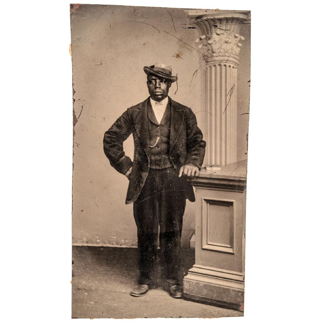 c. 1860-70 African American Man Tintype Photo (1 of 2)