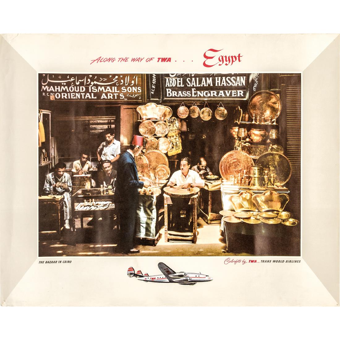 c 1955 Vintage + Classic TWA Egypt Travel Poster (1 of 5)