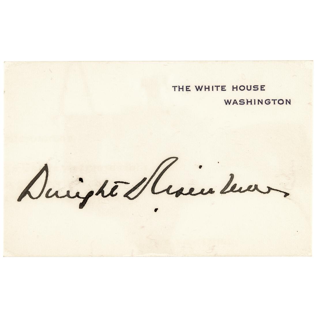 President DWIGHT D. EISENHOWER White House Card (1 of 1)