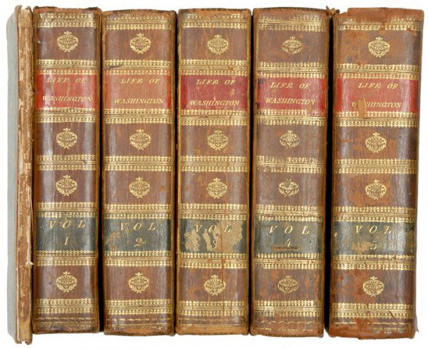 LIFE OF GEORGE WASHINGTON: Complete Set+Atlas: Washington RelatedComplete Set "The Life of George Washington" with Atlas (GEORGE WASHINGTON), "THE LIFE OF GEORGE WASHINGTON," by John Marshall, Complete Five Volume Set, Plus the Atl