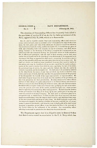 Civil War, Naval Background Checks, 1863