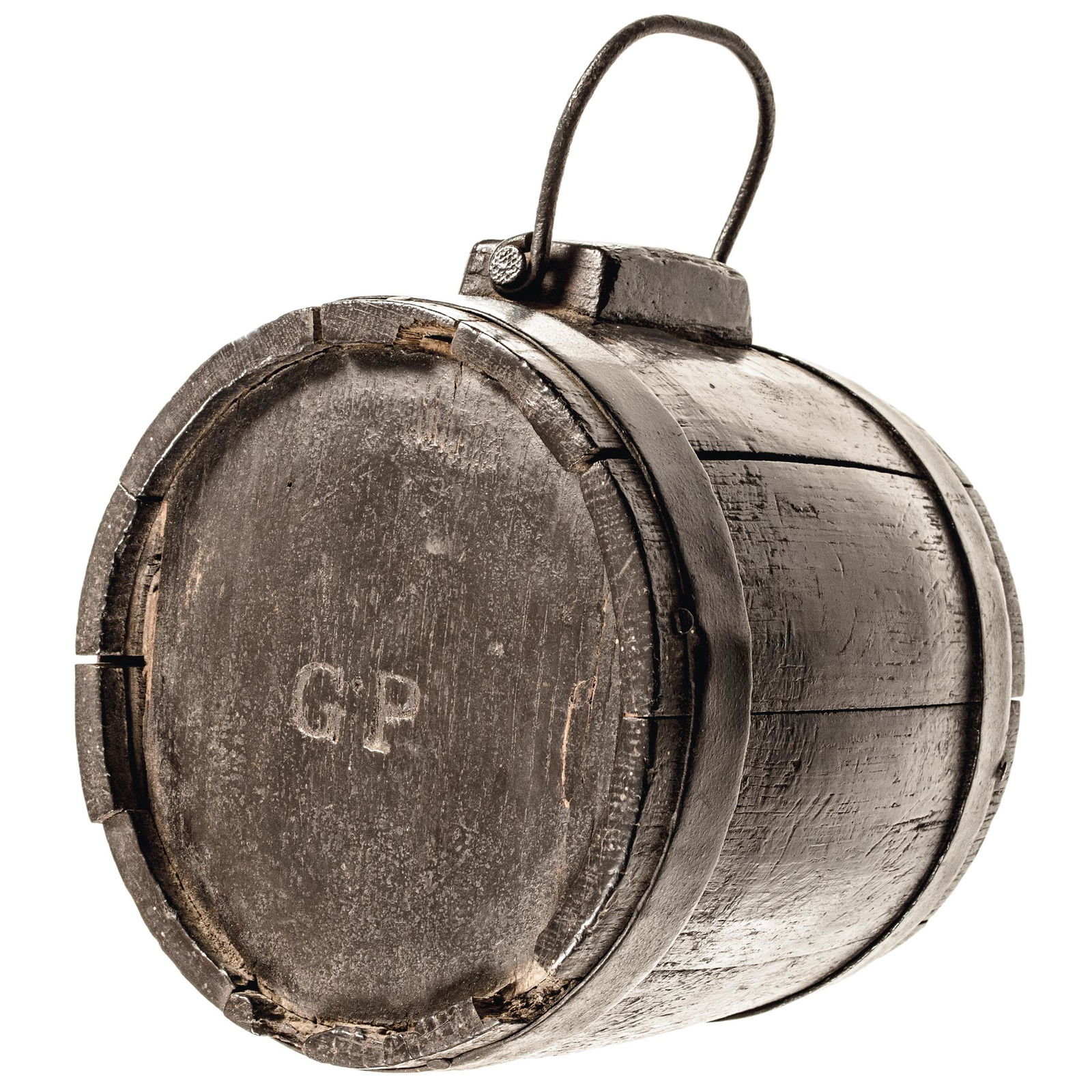 Rev. War Era Camp Wooden Canteen / Powder Barrel (1 of 5)