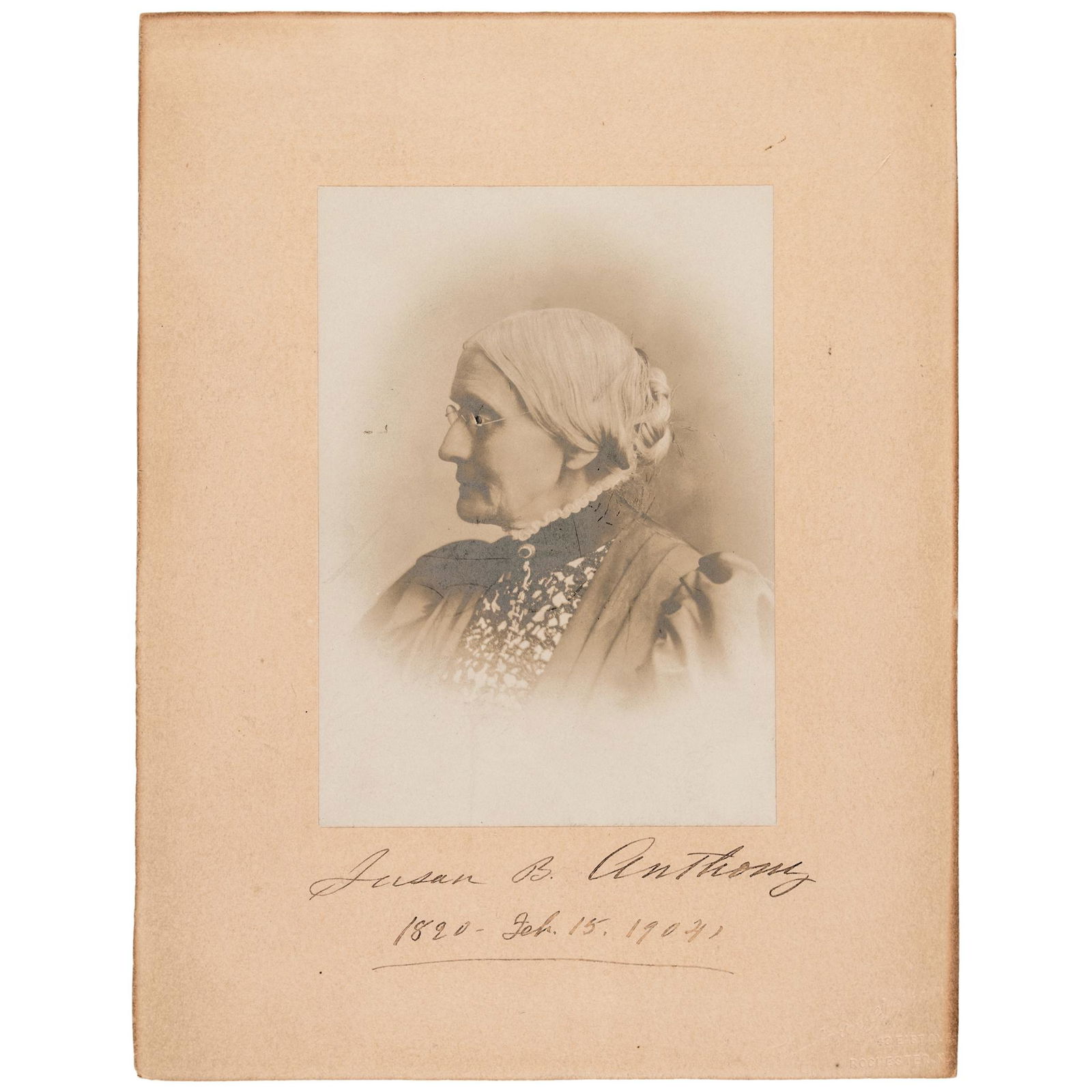 1904 SUSAN B. ANTHONY Signed + Dated Photograph! (1 of 3)