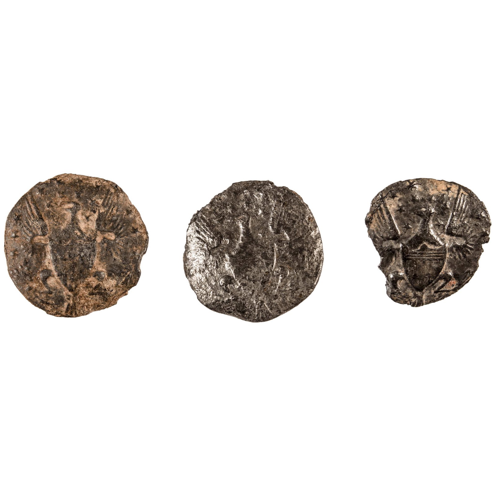 c. 1792 (3) Scarce US Army American Eagle Buttons: Federal Period Three Scarce Early Army "American Eagle" Design Buttons c 1792 First U.S. Army / General Anthony Wayne's Legion c. 1792 Post Revolutionary War Federal Period, Lot of Three, Early "New" 