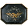 c 1860 American Heraldic Eagle Painted Tin Tray