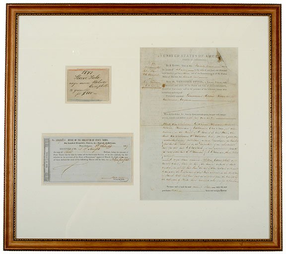 Three Slavery Sale Documents, 1847