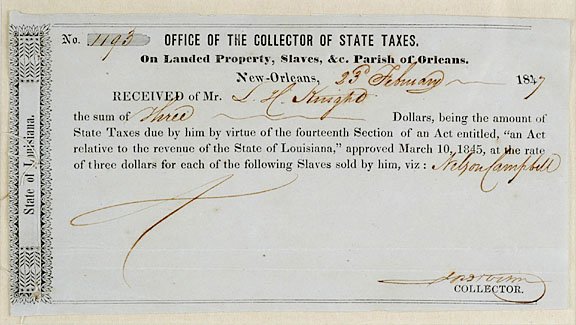 Three Slavery Sale Documents, 1847 - 4
