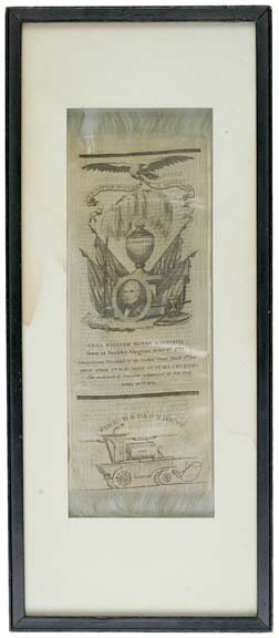 1841 William Henry Harrison Silk Mourning Ribbon