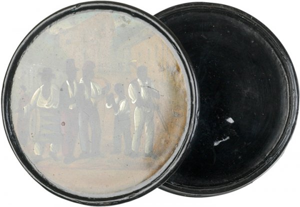 Very Rare Lacquer Box Painting of Black Musicians - 2