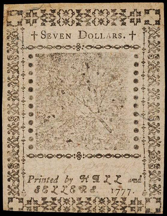 Continental Currency, Feb. 26, 1777, 9 Notes - 4