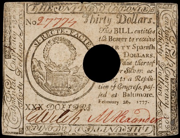 Continental Currency, Feb. 26, 1777, 9 Notes - 5