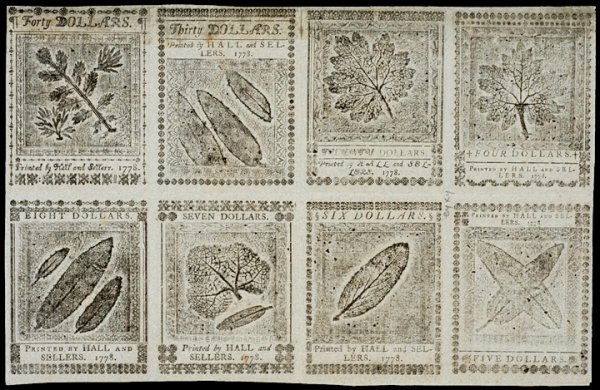 Uncut Sheet, April 11, 1778 "York-Town" 9th Issue - 2