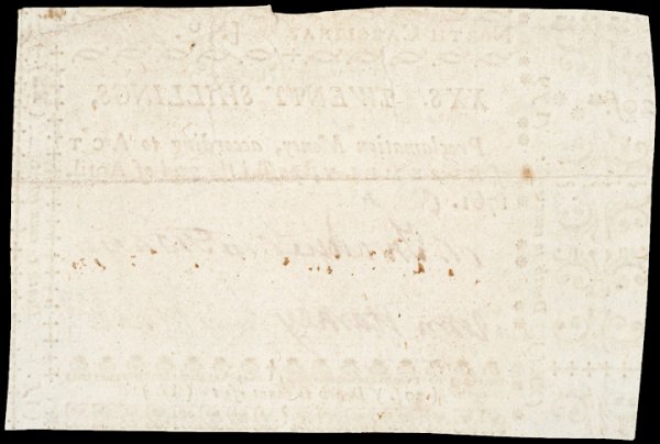 Colonial Currency, NC, April 23, 1761, 20s - 2