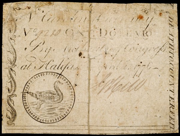 Colonial Currency, NC April 2, 1776, $1, $5 Notes - 3