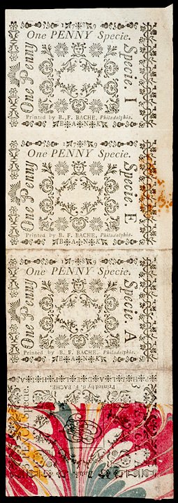 Colonial Currency, PA, August 6, 1789, 4 Notes - 2