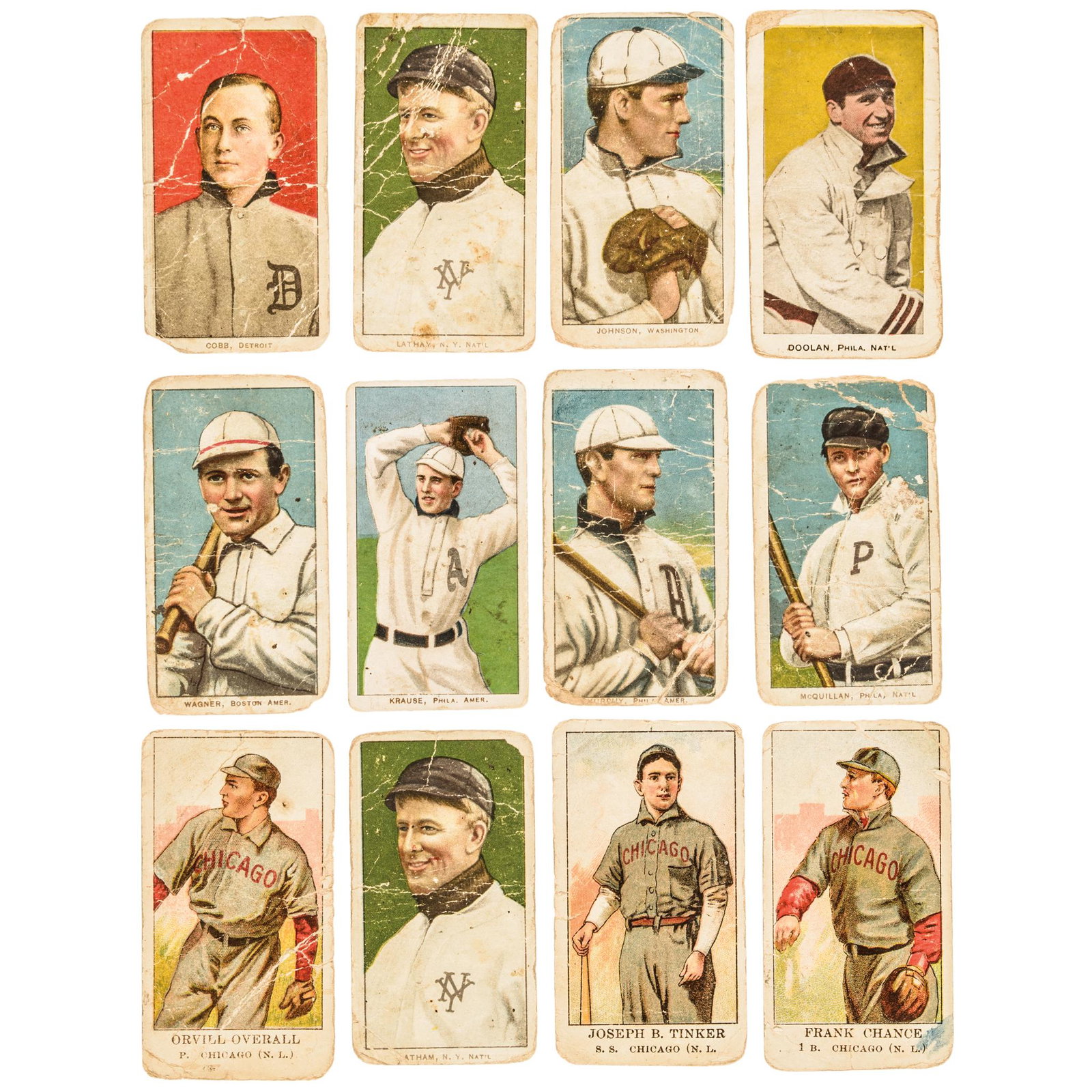 12 Original Tobacco/Candy Baseball Cards Ty Cobb! (1 of 10)