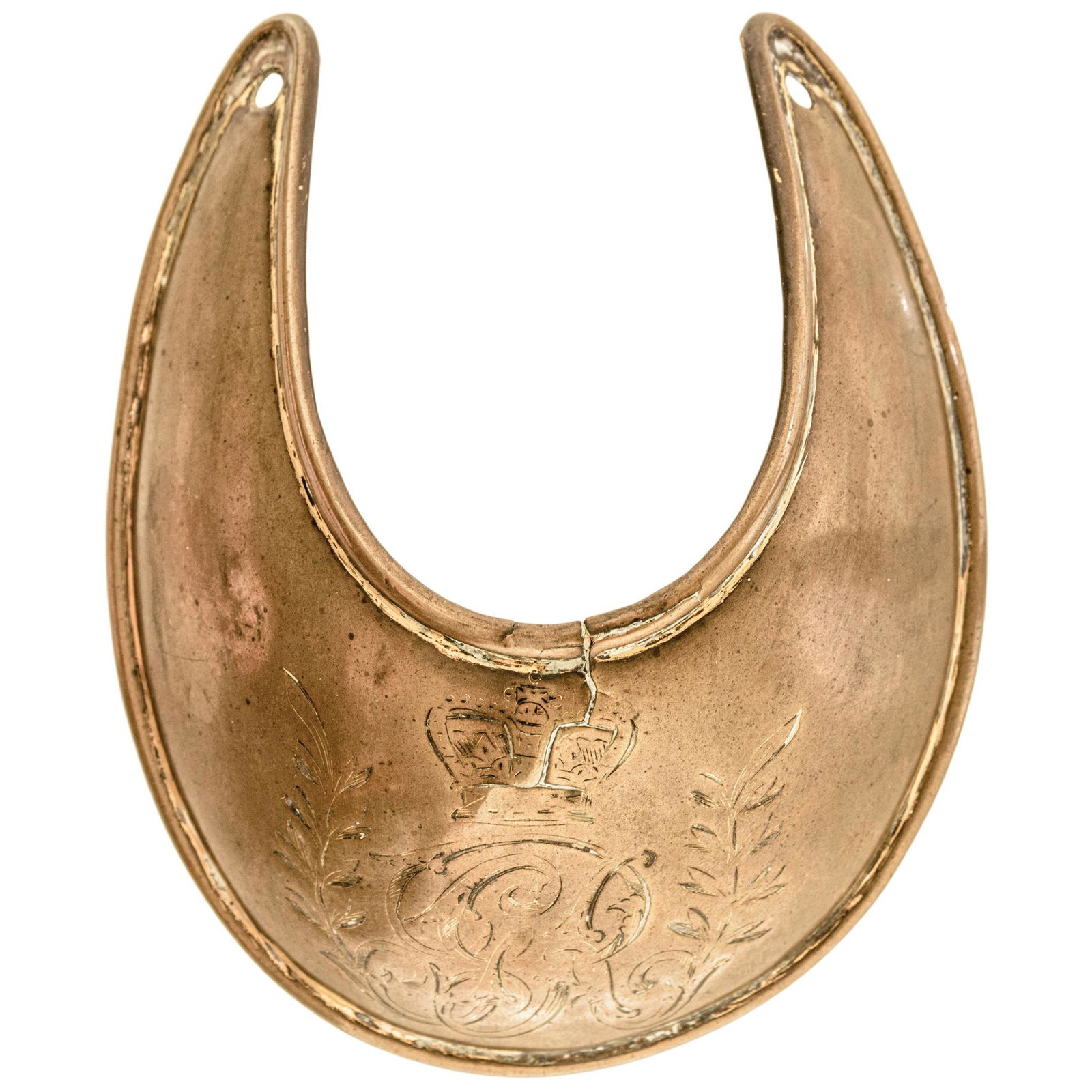 British Military Officer's Pattern-1796 Brass Gorget (1 of 3)