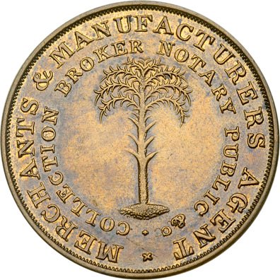 1846 Slave Auctioneer Token Mint State-60 - 2