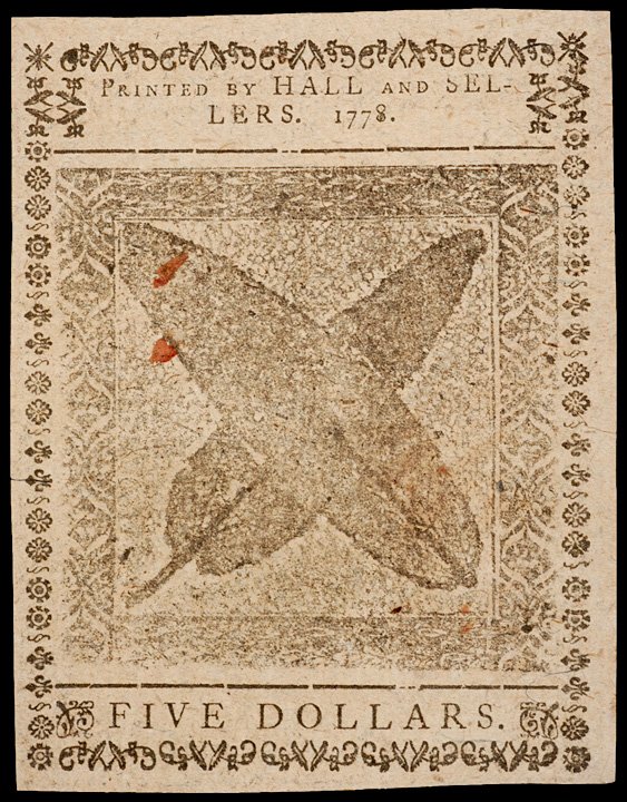 Continental Currency, September 26, 1778 $5 Note - 2