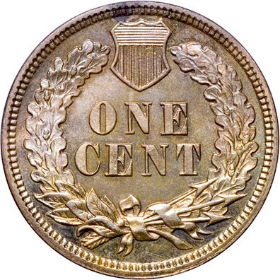 1893 Indian Head Cent. With Shield on Reverse - 2