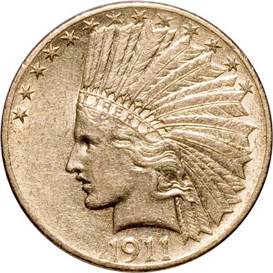 1911 Indian Head $10 Gold Eagle