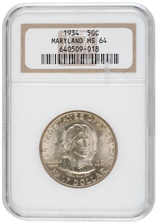 1934 Maryland Tercentenary Commemorative Coin - 3