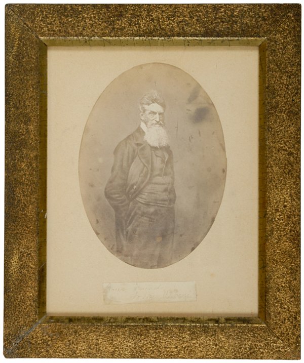 JOHN BROWN Signed Photo, c. 1858