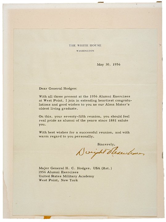 DWIGHT D. EISENHOWER Typed Letter Signed, 1956