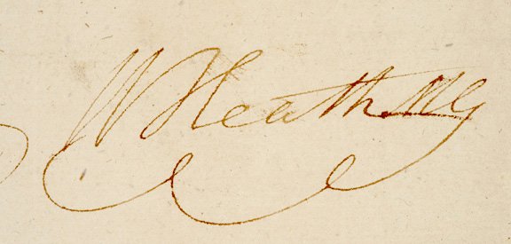 WILLIAM HEATH Signed Document 1778 - 2