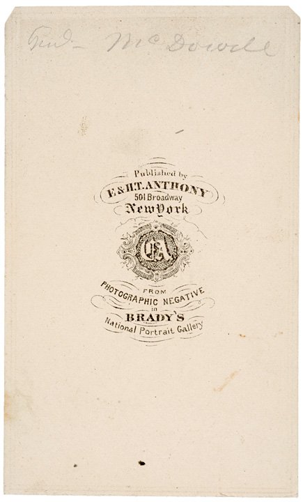 CDV of Union General Irvin McDowell - 2