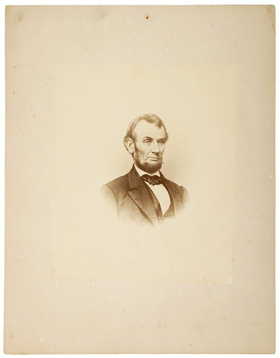 c. June 1865 Photo Bust Portrait of Lincoln