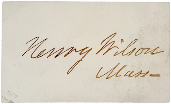 HENRY WILSON, Grant's Vice President, Signature