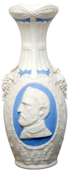 U.S. Grant Parian Ware Portrait Vase
