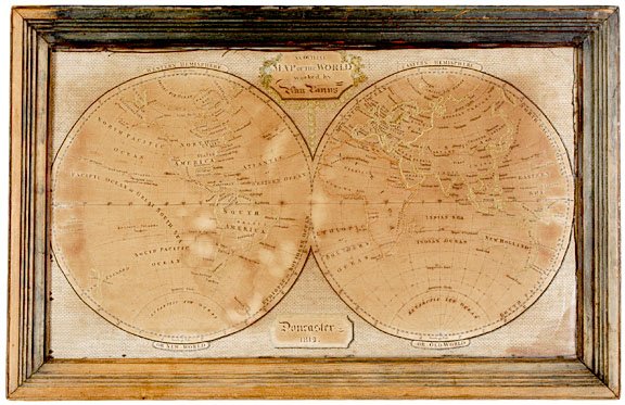 Textile Map Of The World, 1812