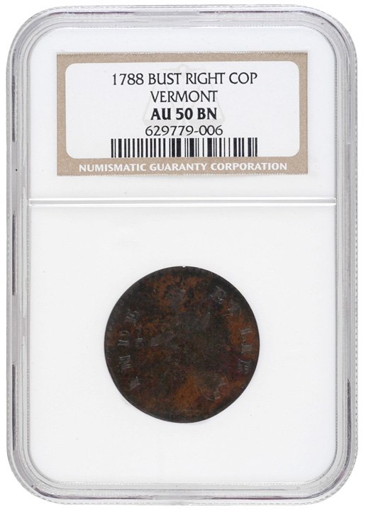 1788 Vermont Copper. Mailed Bust Right. Ryder-16 - 3