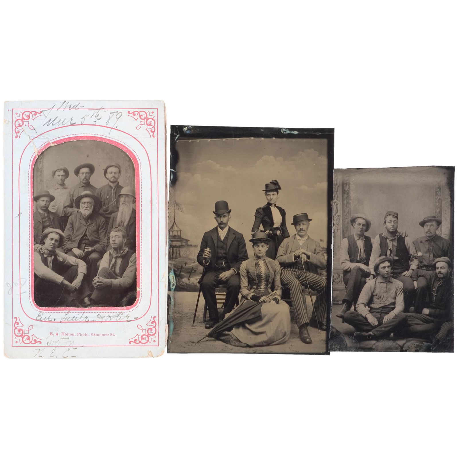 c. 1870 to 1880 Three Vintage Tintypes of Workers (1 of 1)