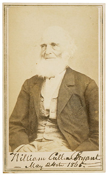 William Cullen Bryant Signed CDV