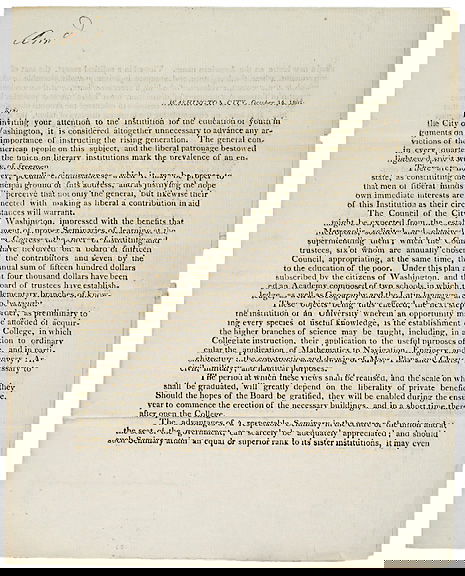 Document Signed GABRIEL DUVALL, Supreme Court: AutographsGABRIEL DUVALL, Supreme Court Justice Appointed by Madison. Printed Circular Document Signed, “G. Duvall,” in black ink, October 14, 1805, Washington City, 3 pages, 10” x 8