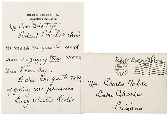 EDITH BOLLING WILSON, Autograph Letter Signed