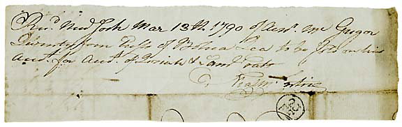 1790 Receipt For 20 Chests of Tea