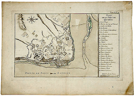 c. 1750, Map of Quebec