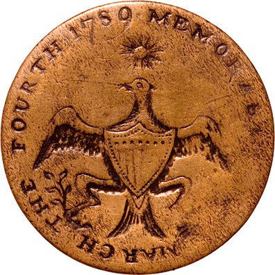 1789, George Washington Inaugural Button