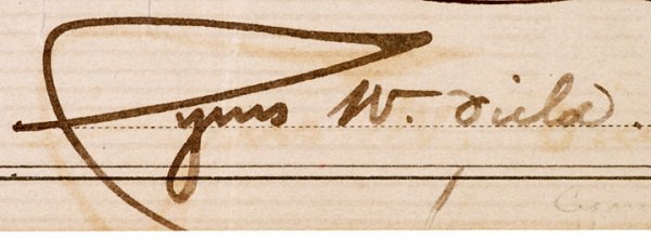 CYRUS W. FIELD, Document Signed, 1878 - 2