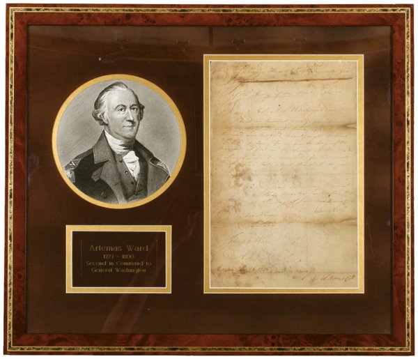 GEN. ARTEMAS WARD Signed Payorder, June 8, 1776: American RevolutionGeneral Artemas Ward Approves Pay to a Regiment of the "Army of the United Colonies" June 8, 1776, Gen. Artemas Ward Signed Payorder for One Month's Pay to a Regiment of the